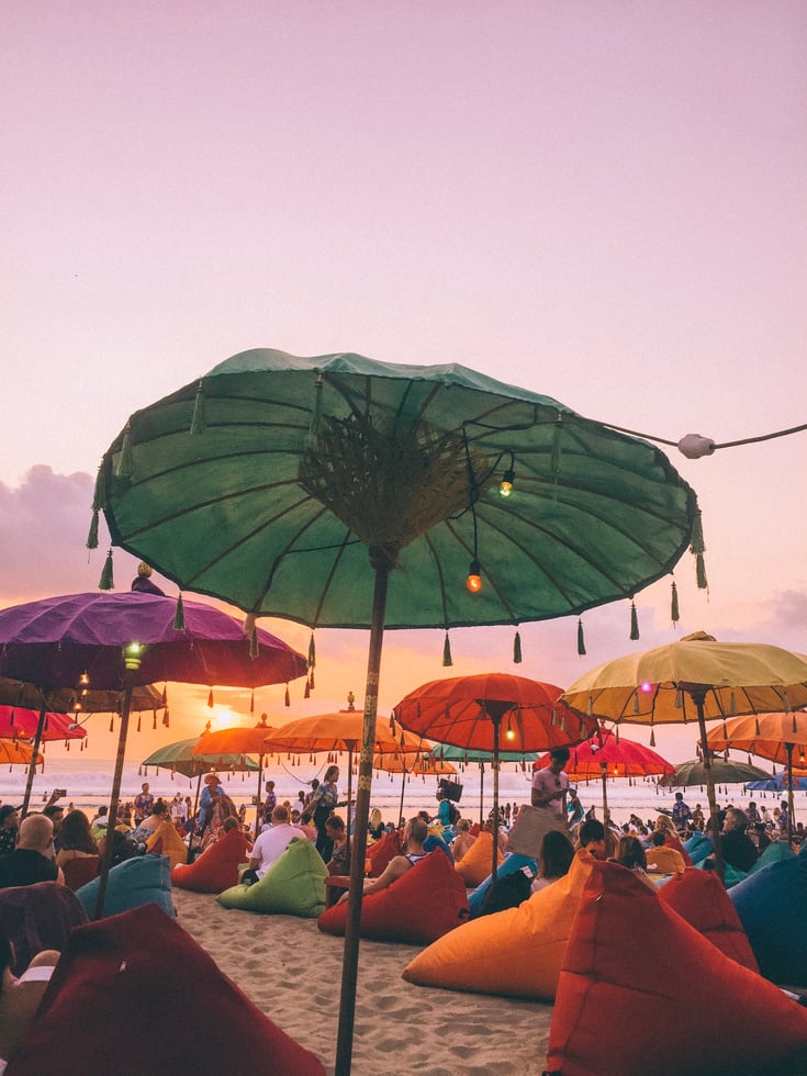 Relaxing on the beach